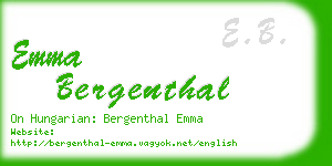 emma bergenthal business card